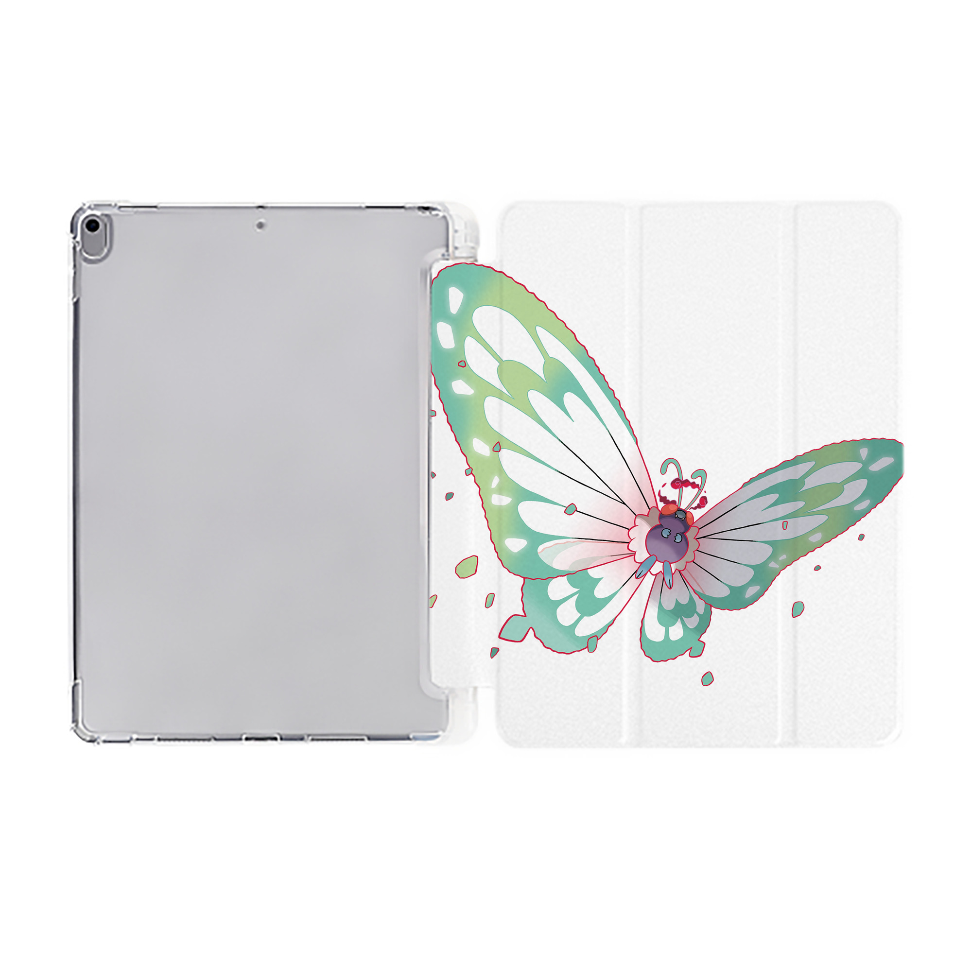 （画像用） ポケットモンスター Pokémon IPad ケース ペン収納付き 三つ折りスタンド PUレザー×シリコン 対応機種9.5/10.5/10.9インチ